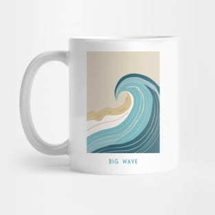 Retro Vintage Minimal Golden Sands Serene Wave Mug